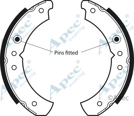 APEC BRAKING Комплект тормозных колодок SHU294